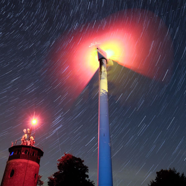 Windmill at night: Hostyn, Czech Republic